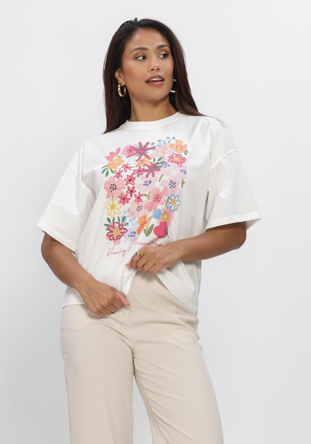 YDENCE T-shirt T-SHIRT BLOSSOM DAYS &Eacute;cru - large