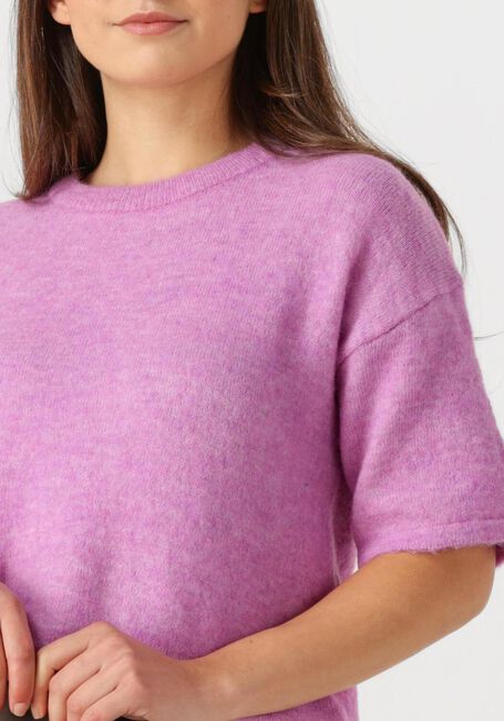 Roze SELECTED FEMME T-shirt SLFMALINE-LILIANA 2/4 KNIT O-NECK - large