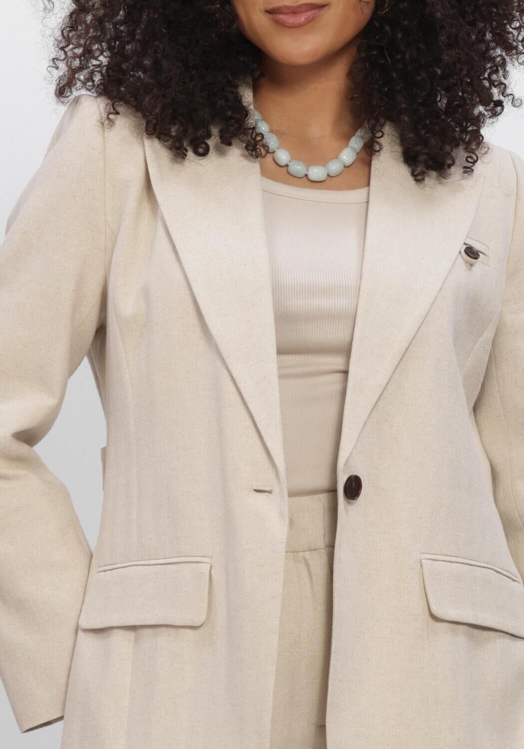 CO'COUTURE LEENACC LINEN FITTED BLAZER Blazers en beige - large