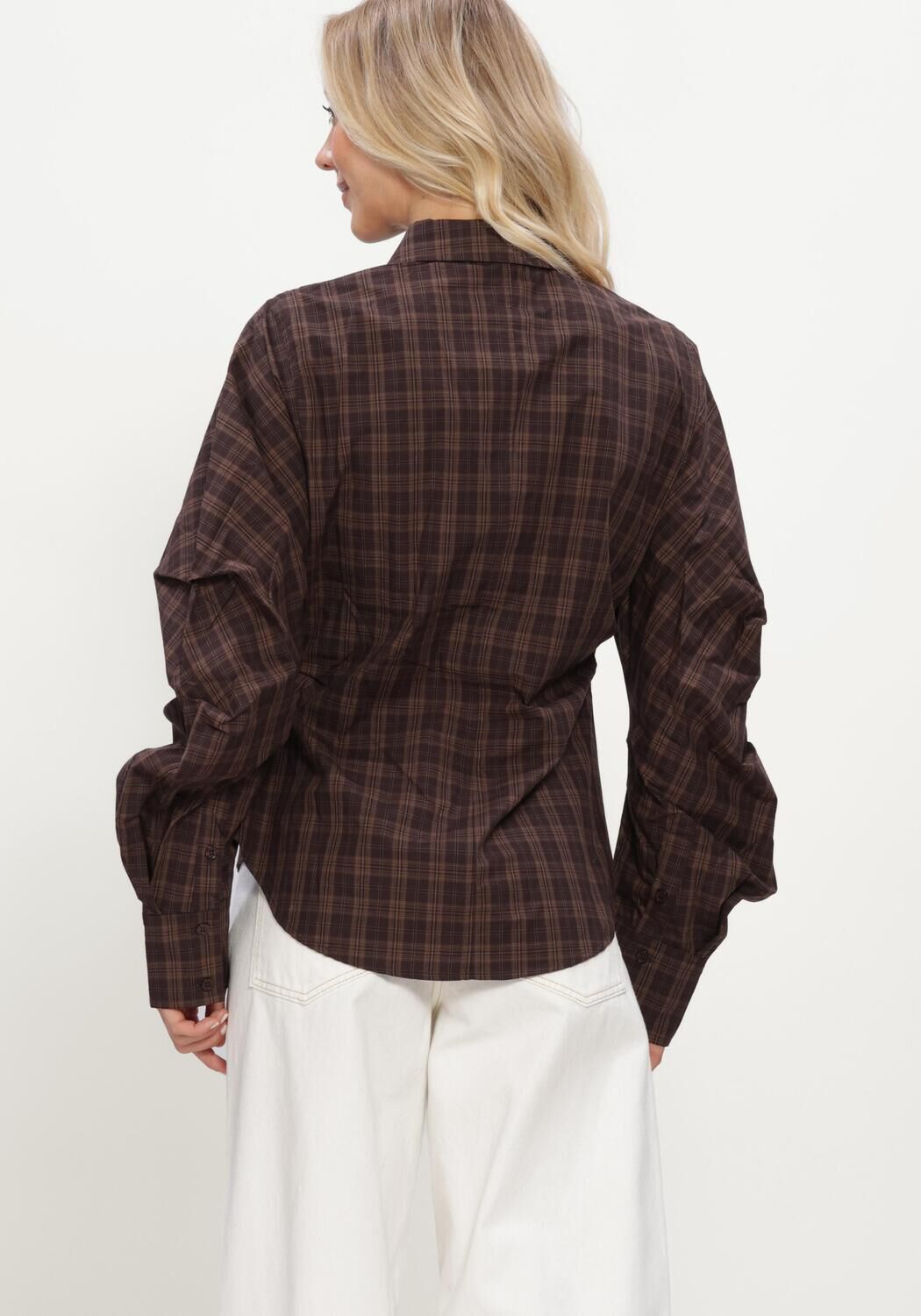 NOTRE-V NV-ISA BIG CHECK Blouses en marron - large