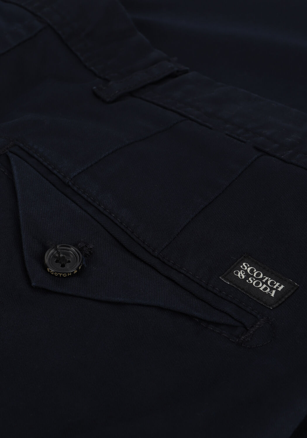 Donkerblauwe SCOTCH & SODA Chino STUART REGULAR SLIM-FIT - large