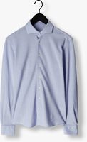 Lichtblauwe PROFUOMO Klassiek overhemd KNITTED SHIRT