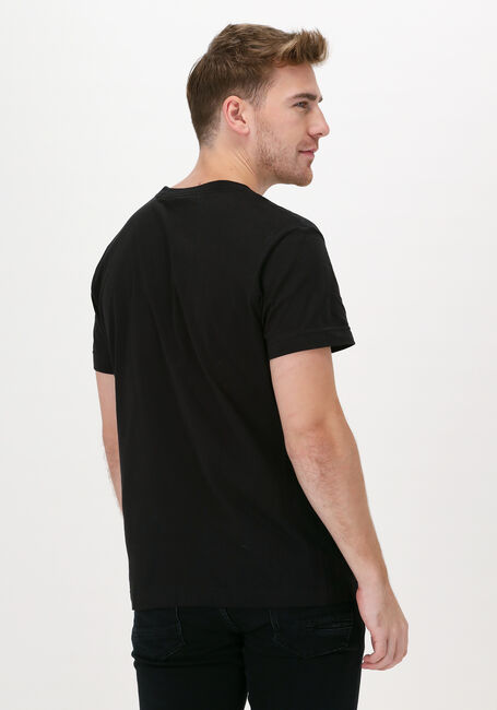 Zwarte CALVIN KLEIN T-shirt ARCHIVAL MONOGRAM FLOCK TEE - large