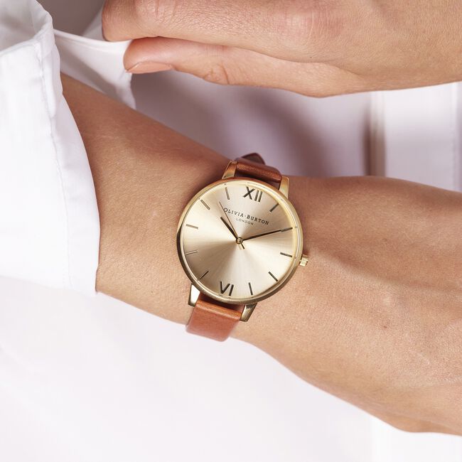Bruine OLIVIA BURTON Horloge BIG DIAL - large