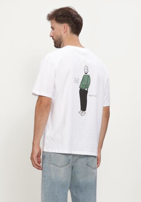 Witte ANERKJENDT T-shirt AKVILLADS HAVE A NICE DAY TEE - large