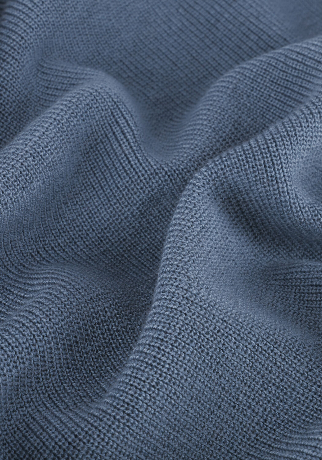 Blauwe ANOTHER LABEL Trui LEN KNITTED PULL L/S - large