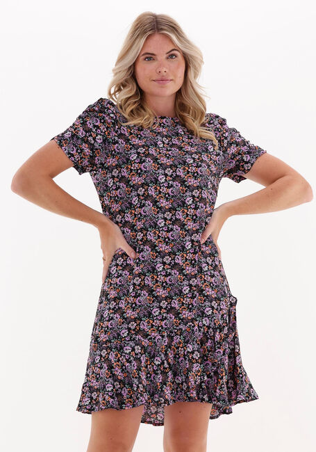 COLOURFUL REBEL Mini robe LIES DITZY FLOWER PUFF SLEEVE MINI DRESS en rose - large