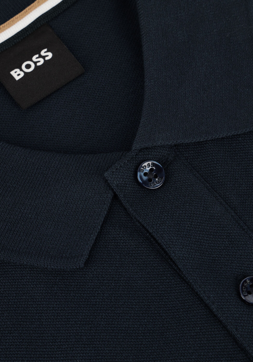 BOSS BLACK Polo PALLAS Bleu fonc&eacute; - large