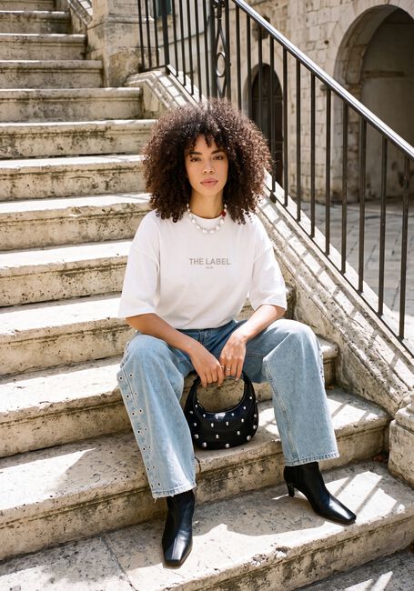 ALIX THE LABEL T-shirt LADIES KNITTED THE LABEL T-SHIRT en blanc - large