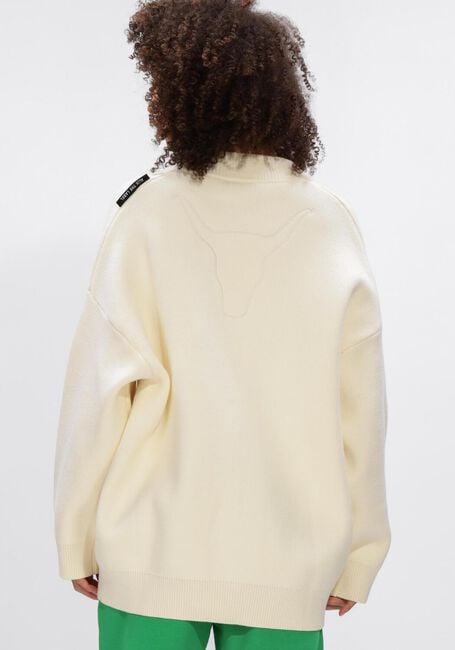 Ecru ALIX THE LABEL Vest LADIES KNITTED HEAVY CARDIGAN - large