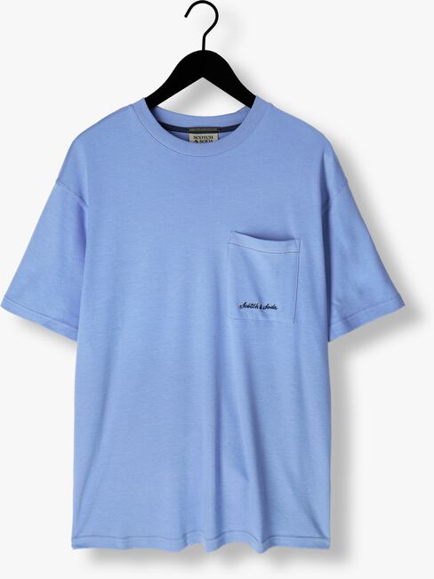 SCOTCH & SODA T-shirt COTTON LYOCELL POCKET T-SHIRT en bleu - large