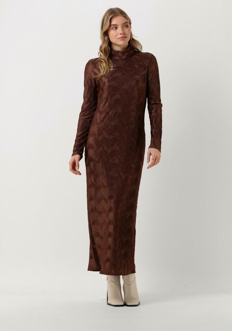 ANOTHER LABEL Robe maxi ALAIYA DRESS L/S en marron - large