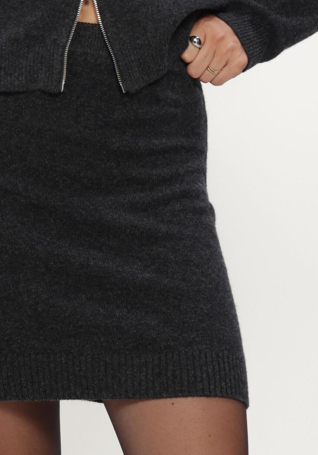 Donkergrijze MY ESSENTIAL WARDROBE Minirok MWTRACY KNIT SKIRT - large
