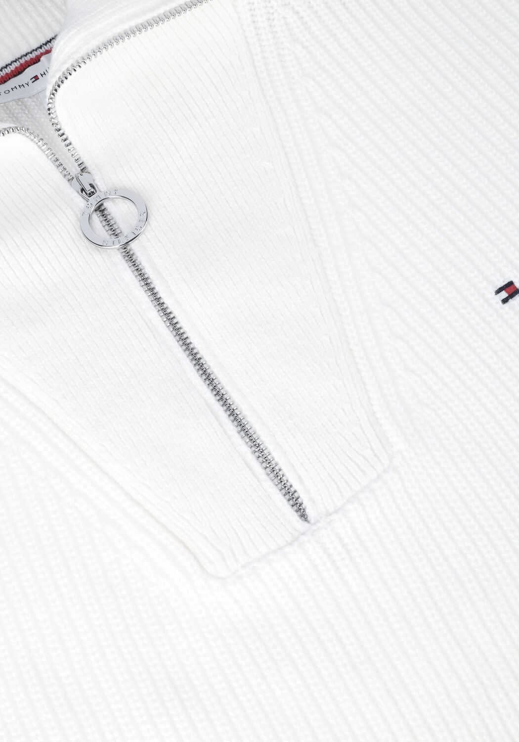 TOMMY HILFIGER Pull HAYANA CABLE ZIP-UP SWEATER Blanc - large