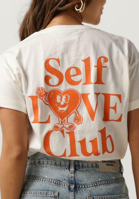 COLOURFUL REBEL T-shirt SELF LOVE CLUB BOXY TEE en blanc - large