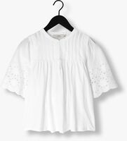 RUBY TUESDAY Blouse SALOME BLOUSE WITH HALF EMBRO SLEEVES AND ROUND NECK en blanc