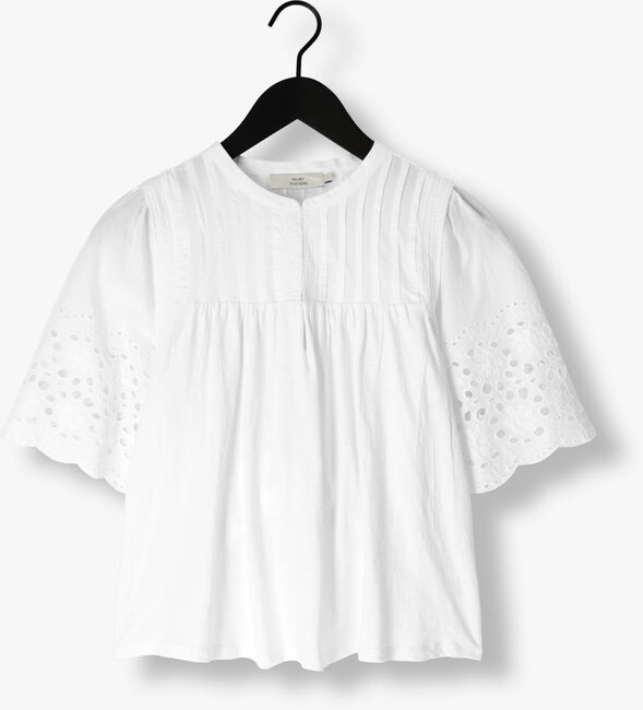 RUBY TUESDAY Blouse SALOME BLOUSE WITH HALF EMBRO SLEEVES AND ROUND NECK en blanc - large