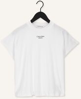 CALVIN KLEIN T-shirt STACKED LOGO LOOSE TEE en blanc CALVIN KLEIN T-shirt STACKED LOGO LOOSE TEE en blanc - medium