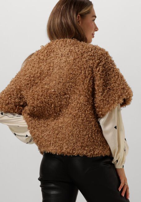 SUMMUM Gilet JACKET FAUX FUR en marron - large