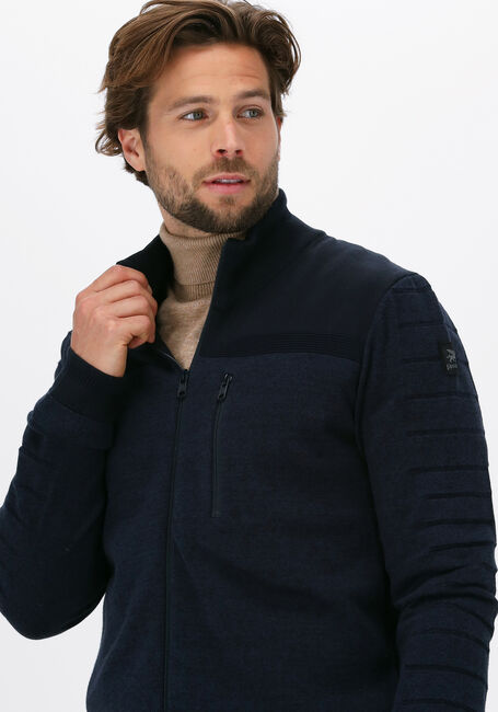 Donkerblauwe VANGUARD Vest ZIP JACKET COTTON BONDED MELAN - large