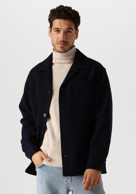 Donkerblauwe FORÉT Jack LODGE WOOL JACKET - large