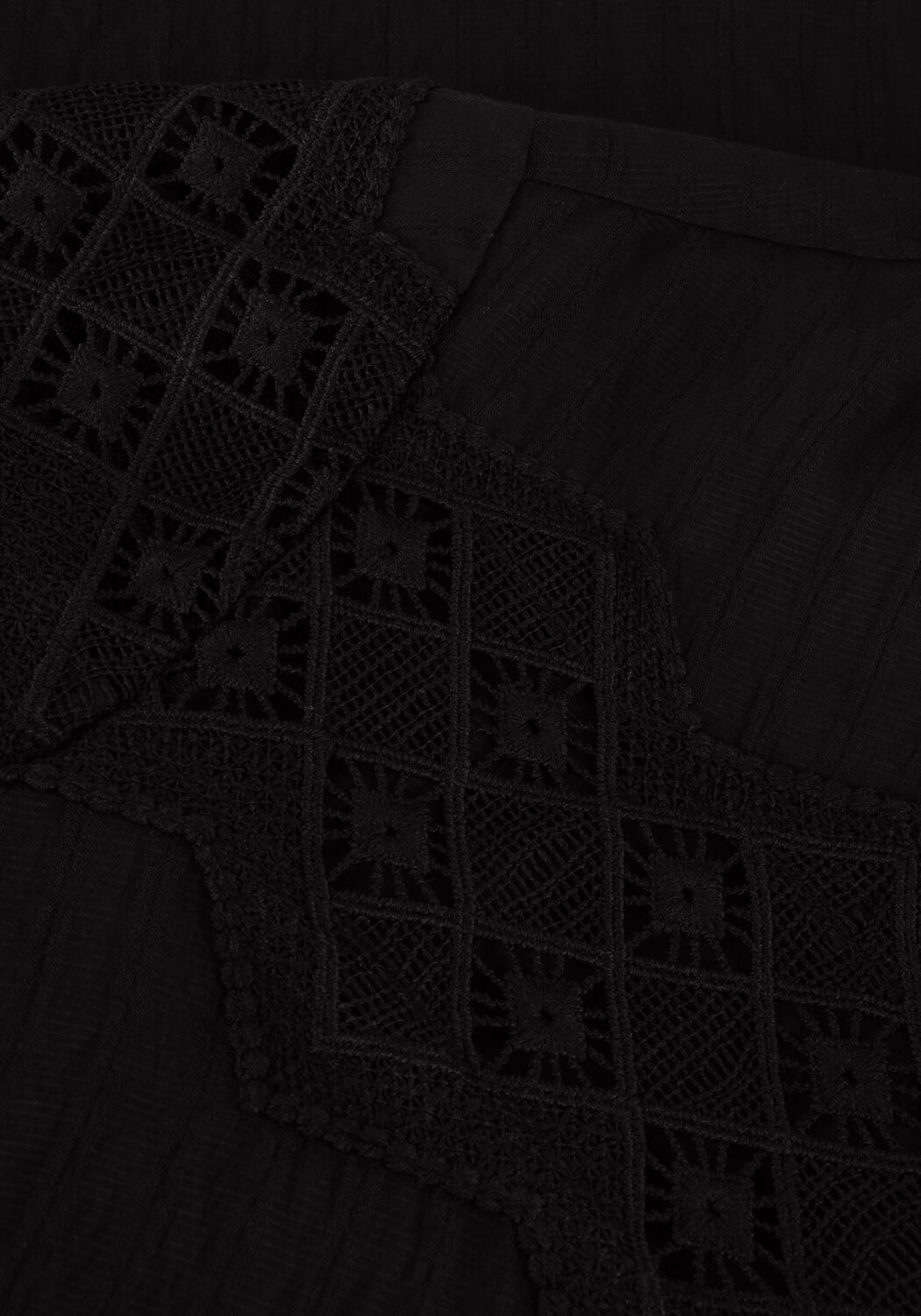 Zwarte CO'COUTURE  SELMA ANGLE LACE SHIRT - large