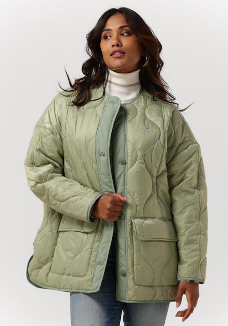 TOMMY JEANS Veste matelassé TJW OVERSIZE ONION QUILT JACKET en vert - large