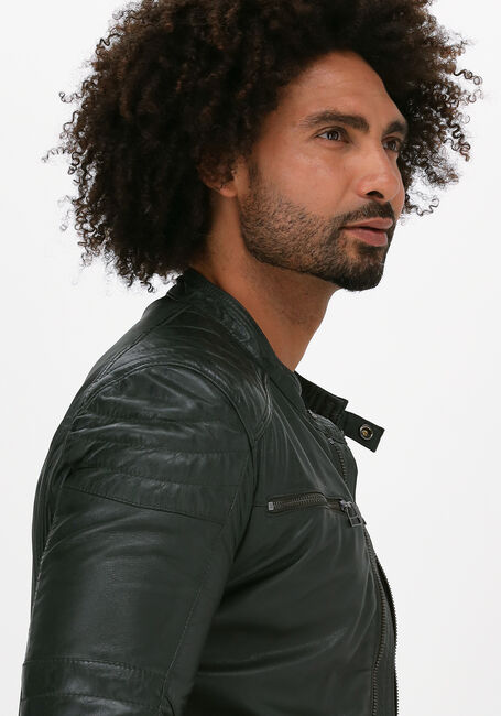 GOOSECRAFT Veste en cuir JACKET 965 en vert - large
