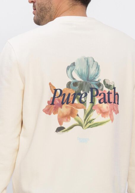 PURE PATH Chandail TRIO OF FLOWERS CREWNECK en beige - large
