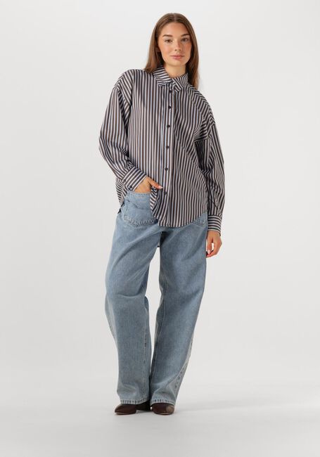 HAUTE L'AMITIÉ MELVIN STRIPE TWIST BOW SHIRT Blouses en marron - large
