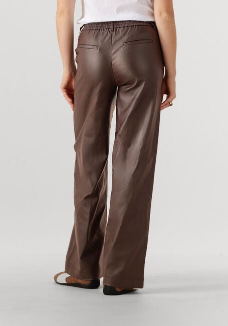 OBJECT Pantalon large OBJMELBA LISA WIDE COATED PANT en marron - large