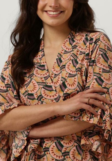 Roze COLOURFUL REBEL Maxi jurk ALICE GRAPHIC FAN MAXI WRAP DRESS - large