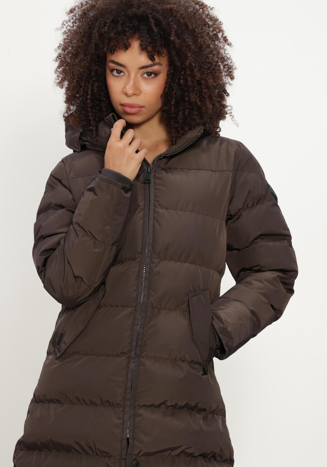 AIRFORCE Veste matelass&eacute; JADE JACKET en marron - large