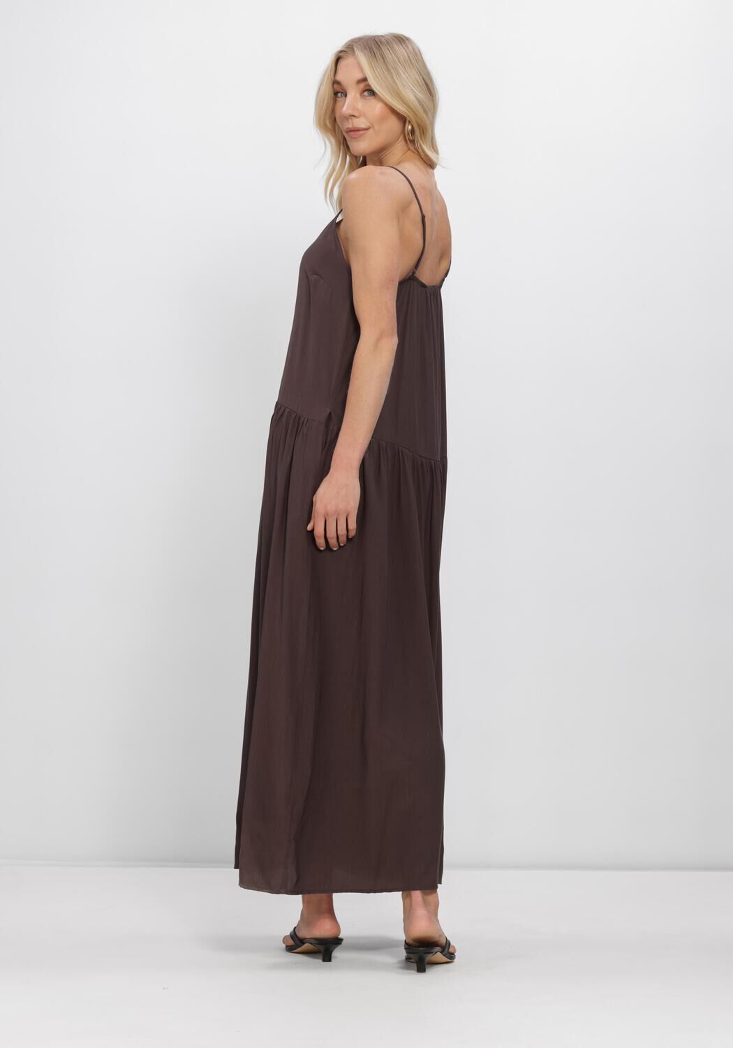 CO'COUTURE Robe maxi SUNRISECC BLOCK STRAP DRESS en marron - large
