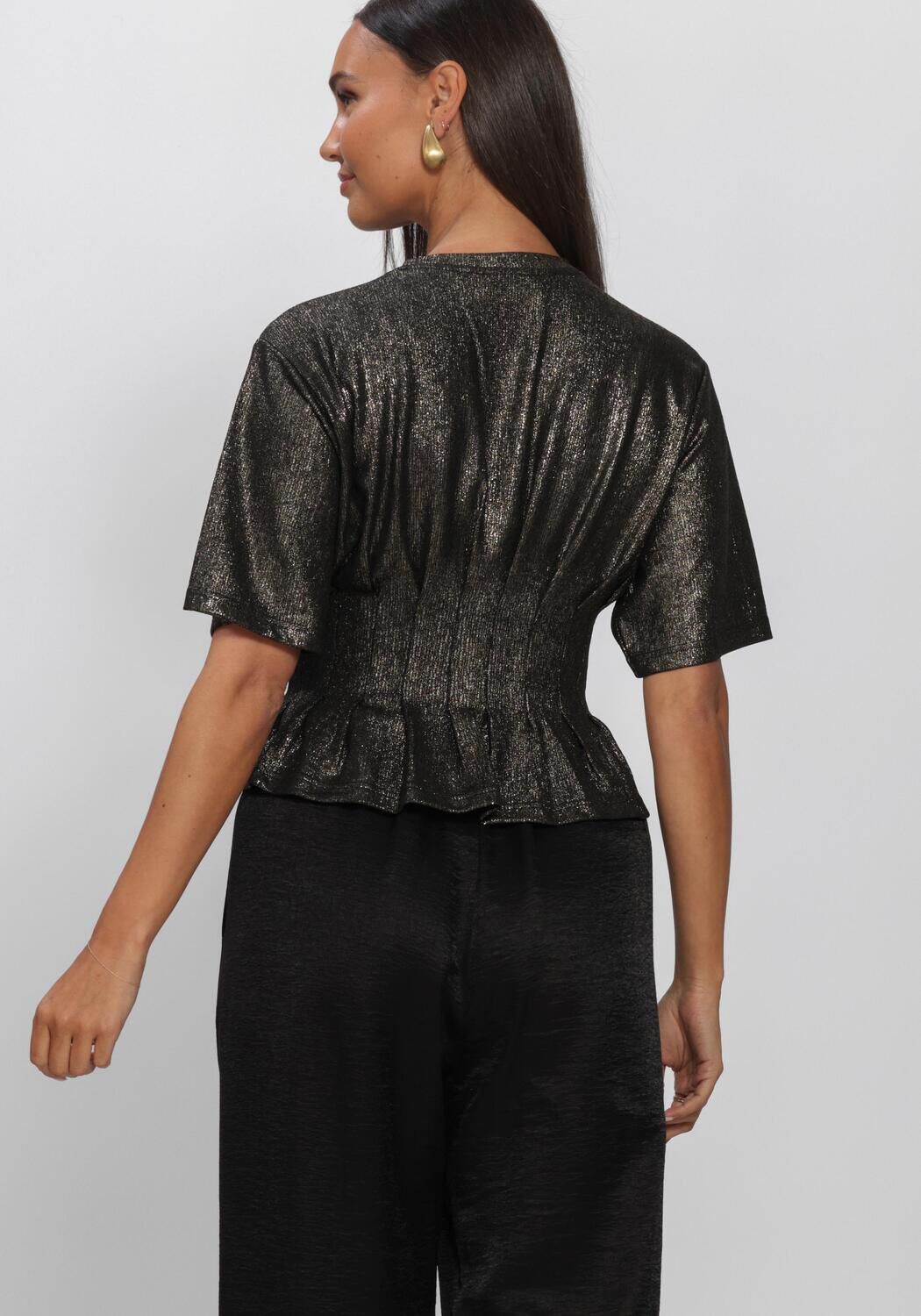 BY-BAR Haut DIVA METALLIC TOP en bronze - large