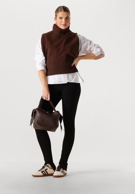 ROUGE EDIT Pull ROUCLEO ROLL NECK KNIT WEST en marron - large