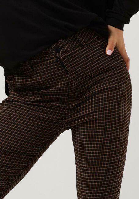 MINUS Pantalon évasé CARMA CHECK FLARED PANTS en marron - large