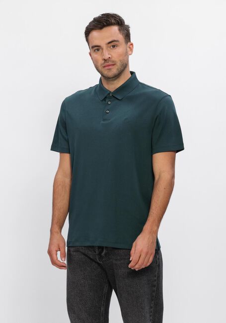 Donkergroene CALVIN KLEIN Polo SS SUPIMA CHEST EMB POLO - large