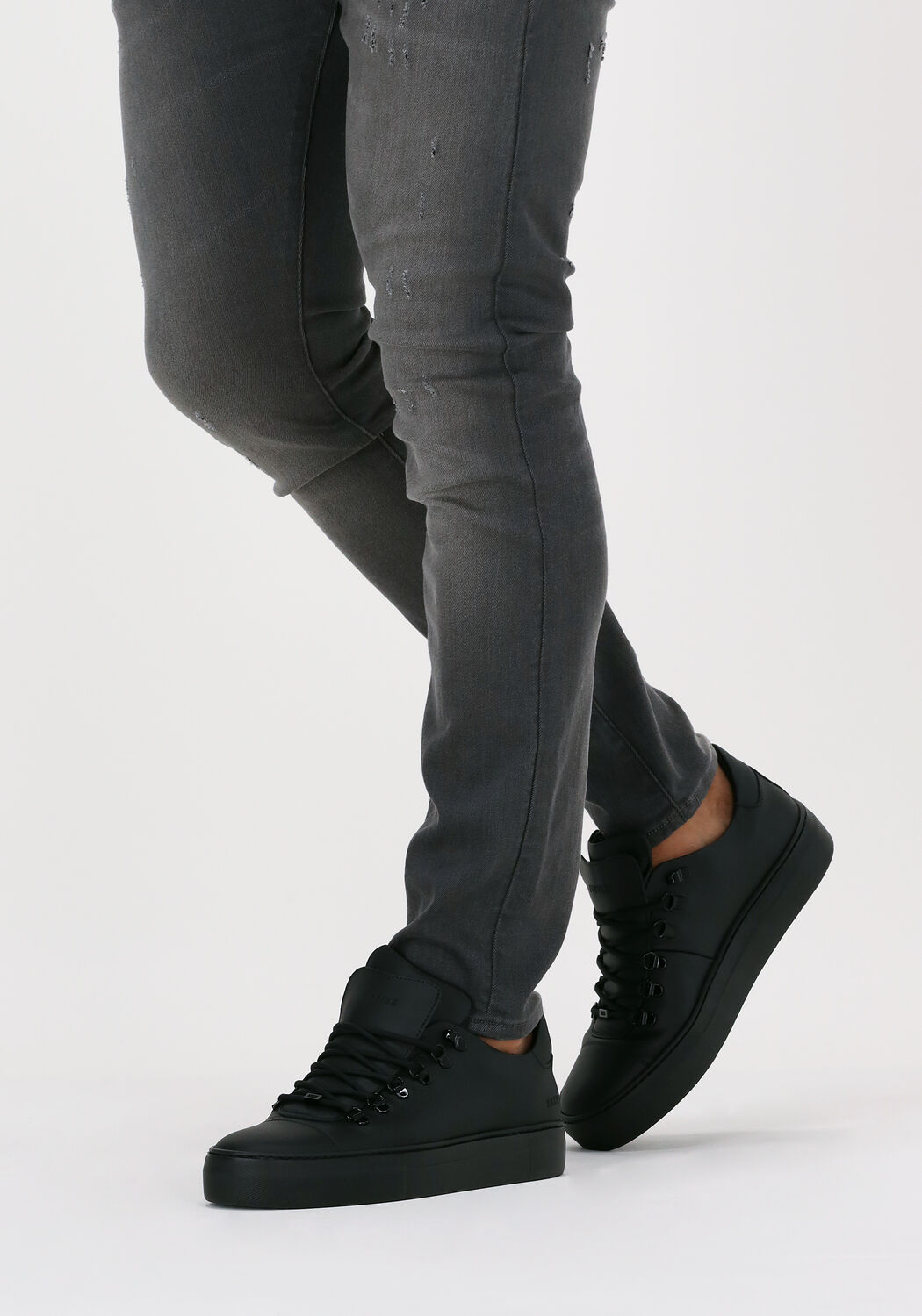 Zwarte NUBIKK Lage sneakers JAGGER CLASSIC GOMMA Omoda