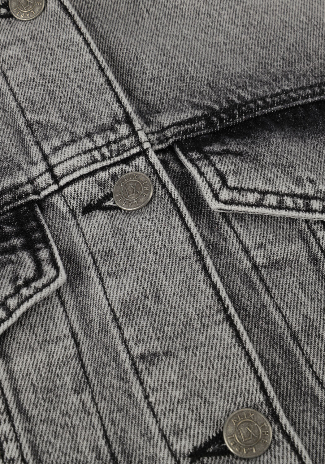 ALIX THE LABEL Veste en jean LADIES WOVEN DENIM JACKET en gris - large