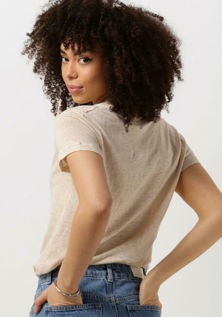 SECOND FEMALE T-shirt PEONY O-NECK TEE en beige - large