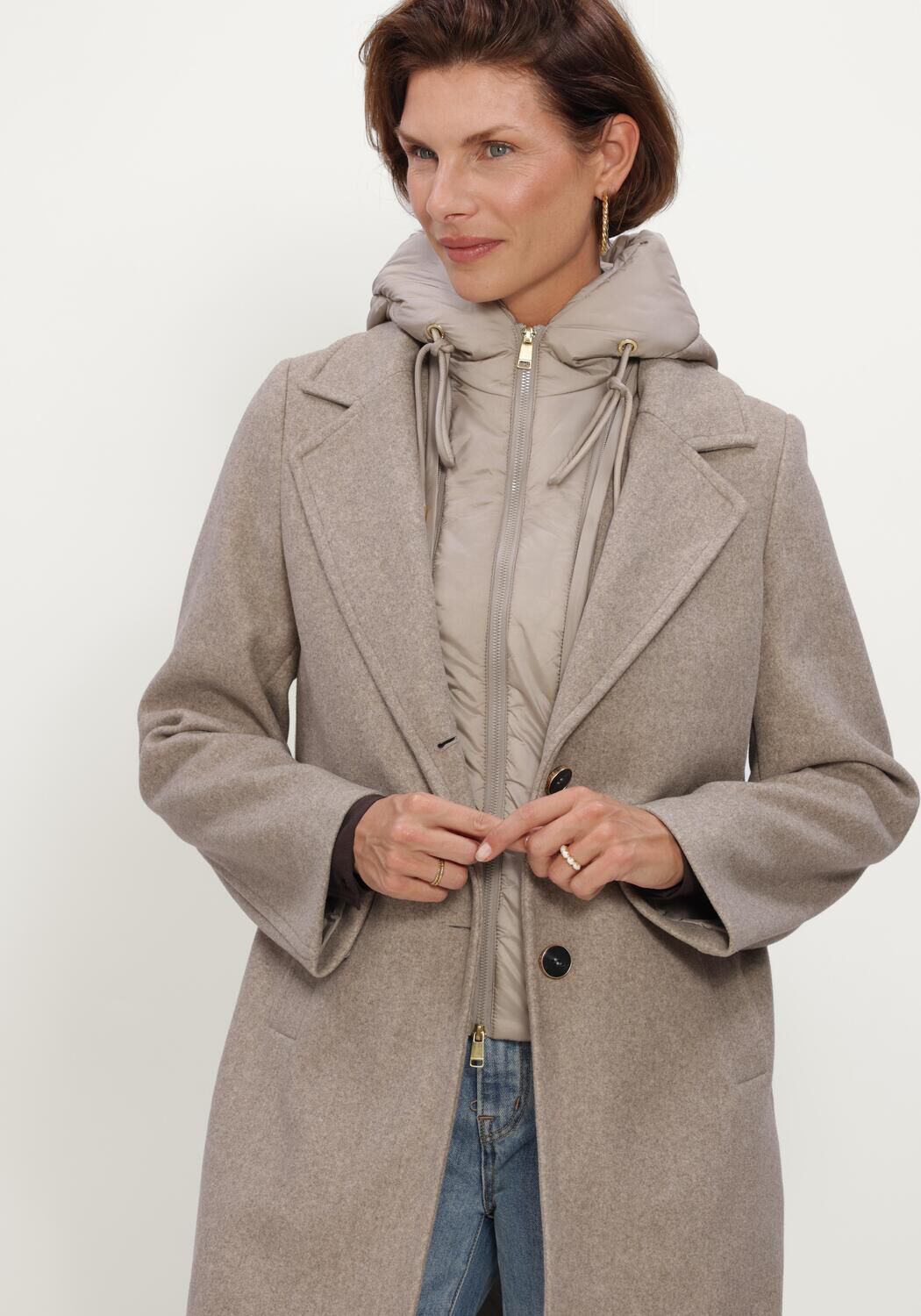 BEAUMONT Manteau ELVIRA COAT en beige - large