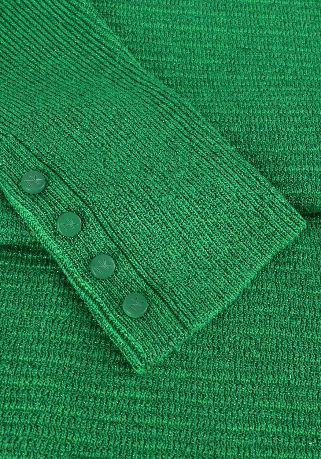 Groene NUKUS Top BATWING PULLOVER LUREX - large