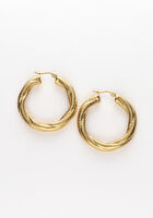 NOTRE-V Boucles d'oreilles TWISTED HOOP OORBELLEN Doré - medium