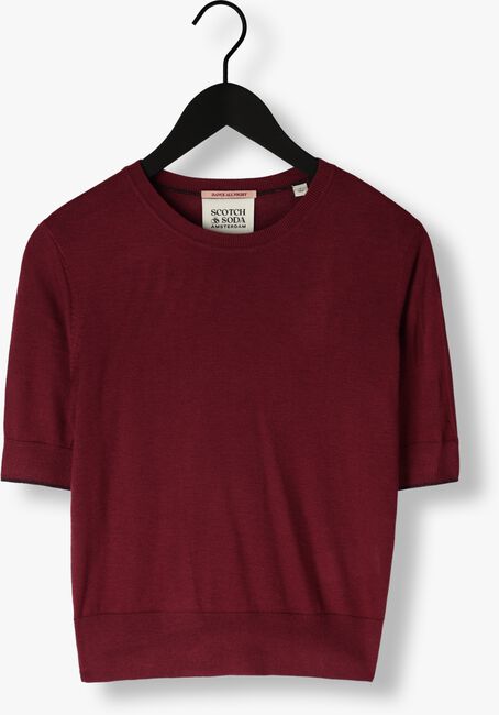 SCOTCH & SODA T-shirt SHORT SLEEVED CREW NECK PULLOVER Bordeaux - large
