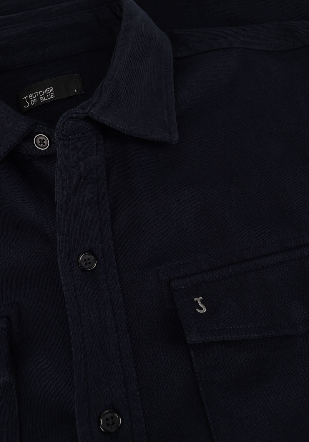 BUTCHER OF BLUE Surchemise FINN POCKET JERSEY SHIRT Bleu fonc&eacute; - large
