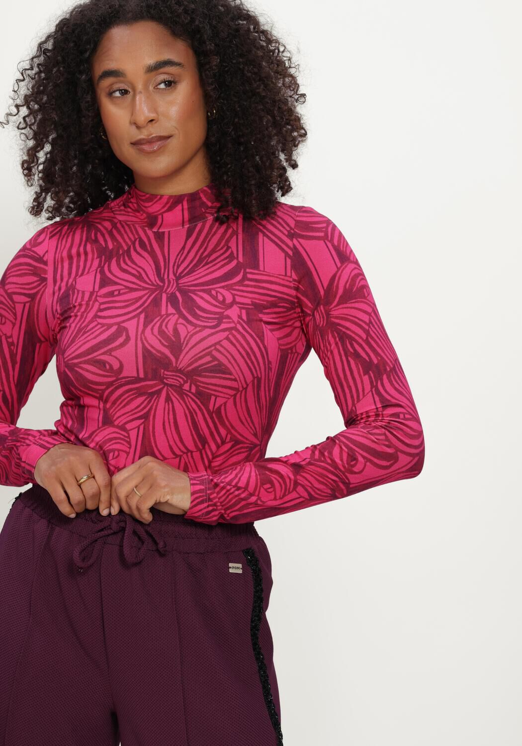 POM AMSTERDAM ROMI JERSEY Blouses Fuchsia - large