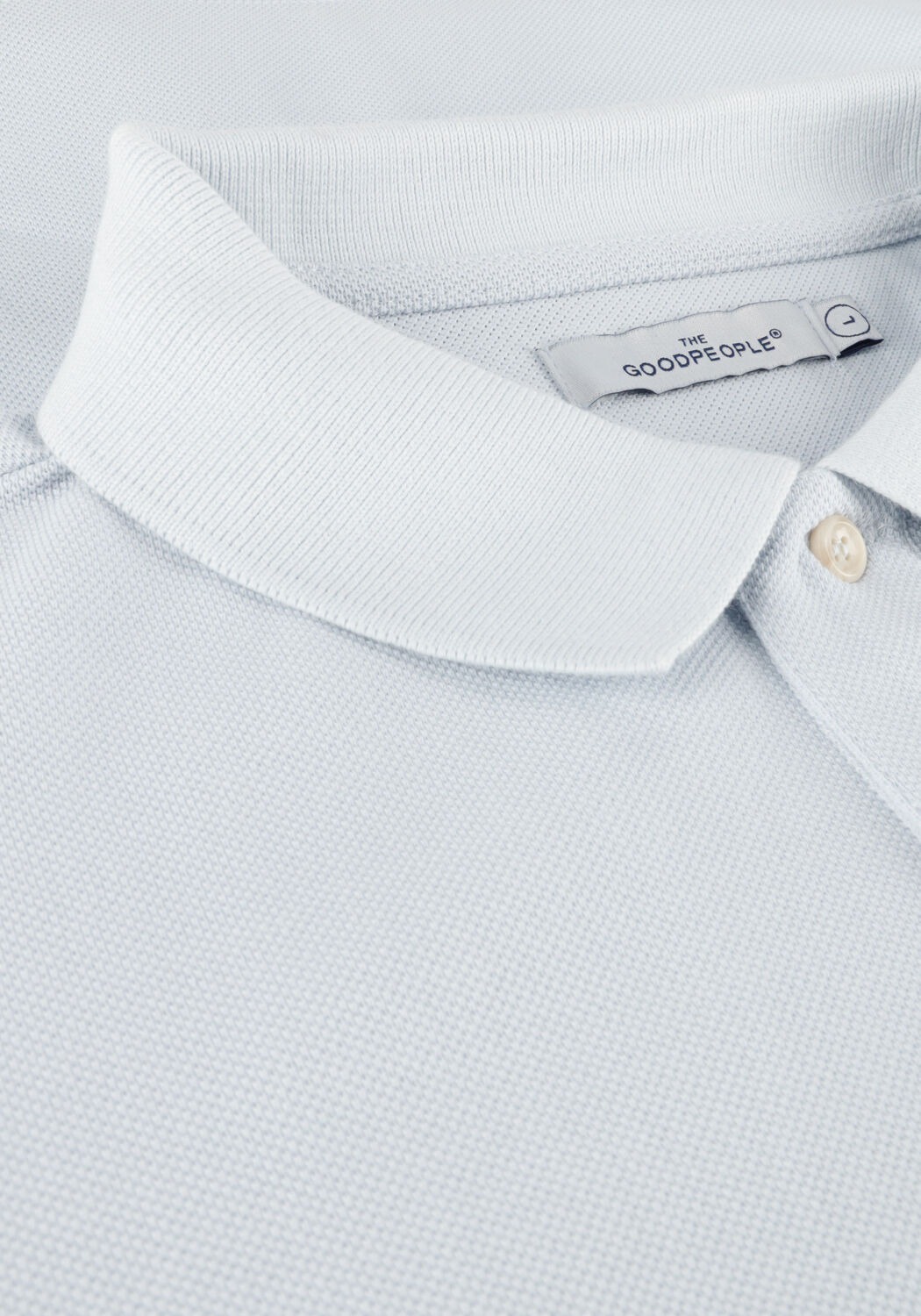 Lichtgrijze THE GOODPEOPLE Polo PAUL - large
