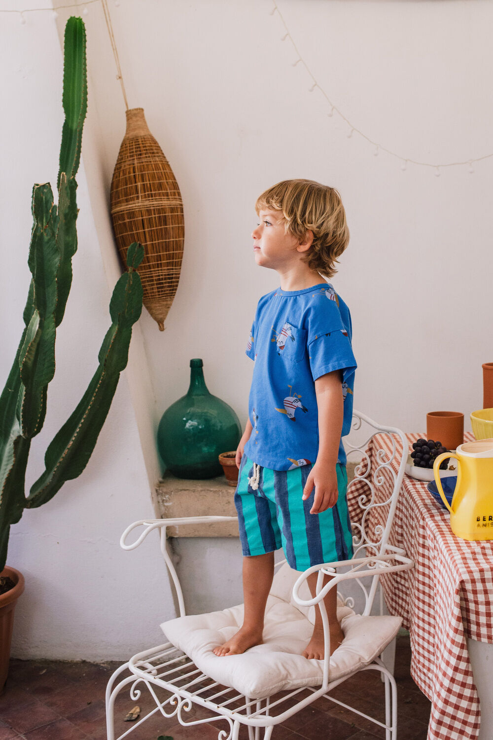 L&Ouml;TIEKIDS T-shirt S25-209-18 en bleu - large