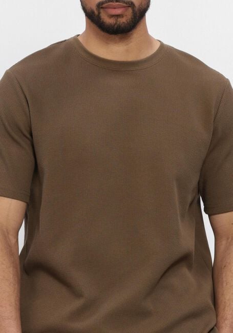 Bruine ANERKJENDT T-shirt AKKIKI S/S WAFFLE TEE - large